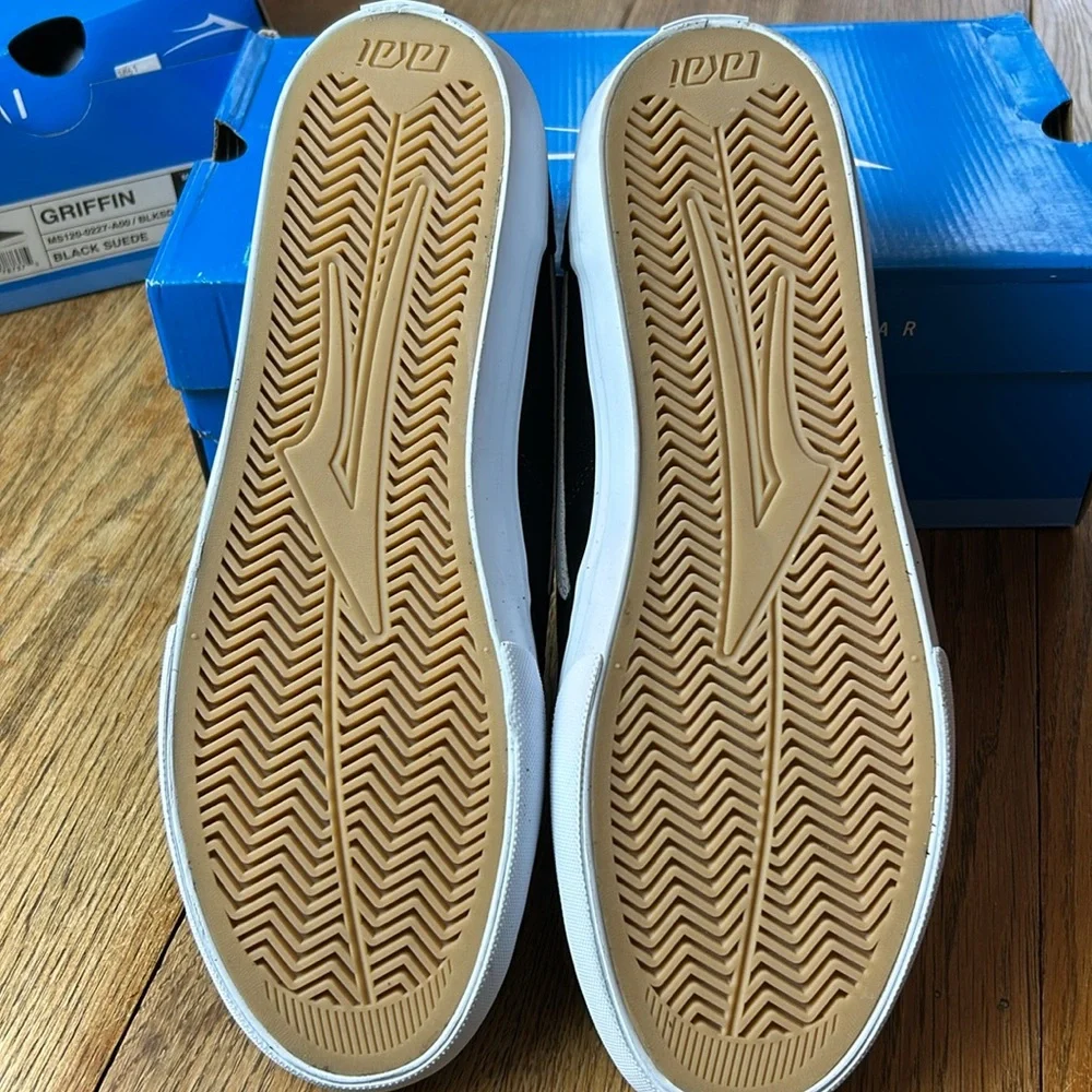 Lakai Griffin Black Suede skate shoes brand new in box size 6 men’s - Picture 3 of 6